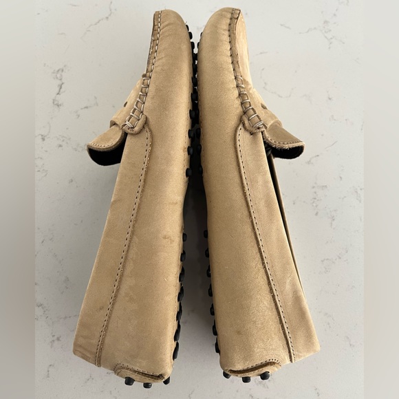 AURELIEN beige nubuck driving shoes - Picture 4 of 12